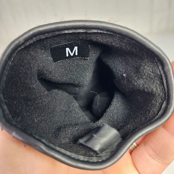 ORVIS Women's Wool Lined Leather Gloves Size M Red Black Plaid Winter Glove - Picture 7 of 9